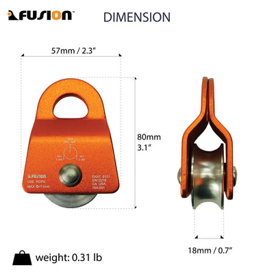 1 1/2"Aluminum Micro Pulley Side Swing
