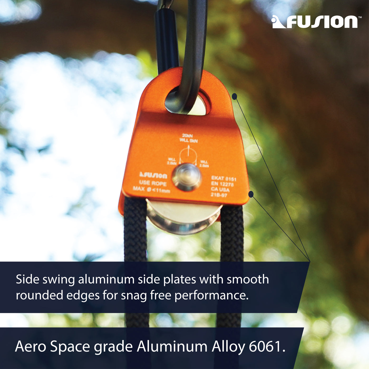 1 1/2"Aluminum Micro Pulley Side Swing