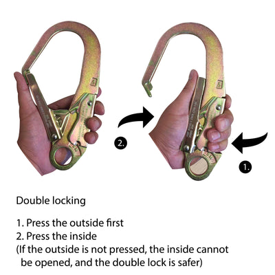 Infinity Rebar Snap Hook - Double Locking - Cadmium