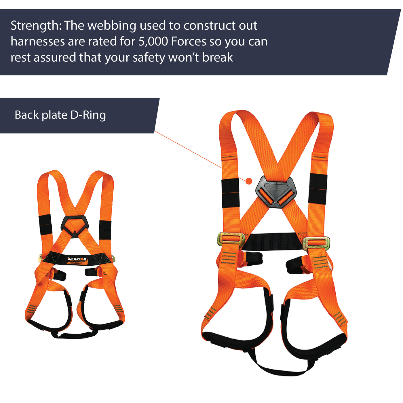 Warrior KIDS Full Body Harness - Orange