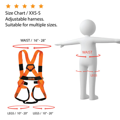 Warrior KIDS Full Body Harness - Orange