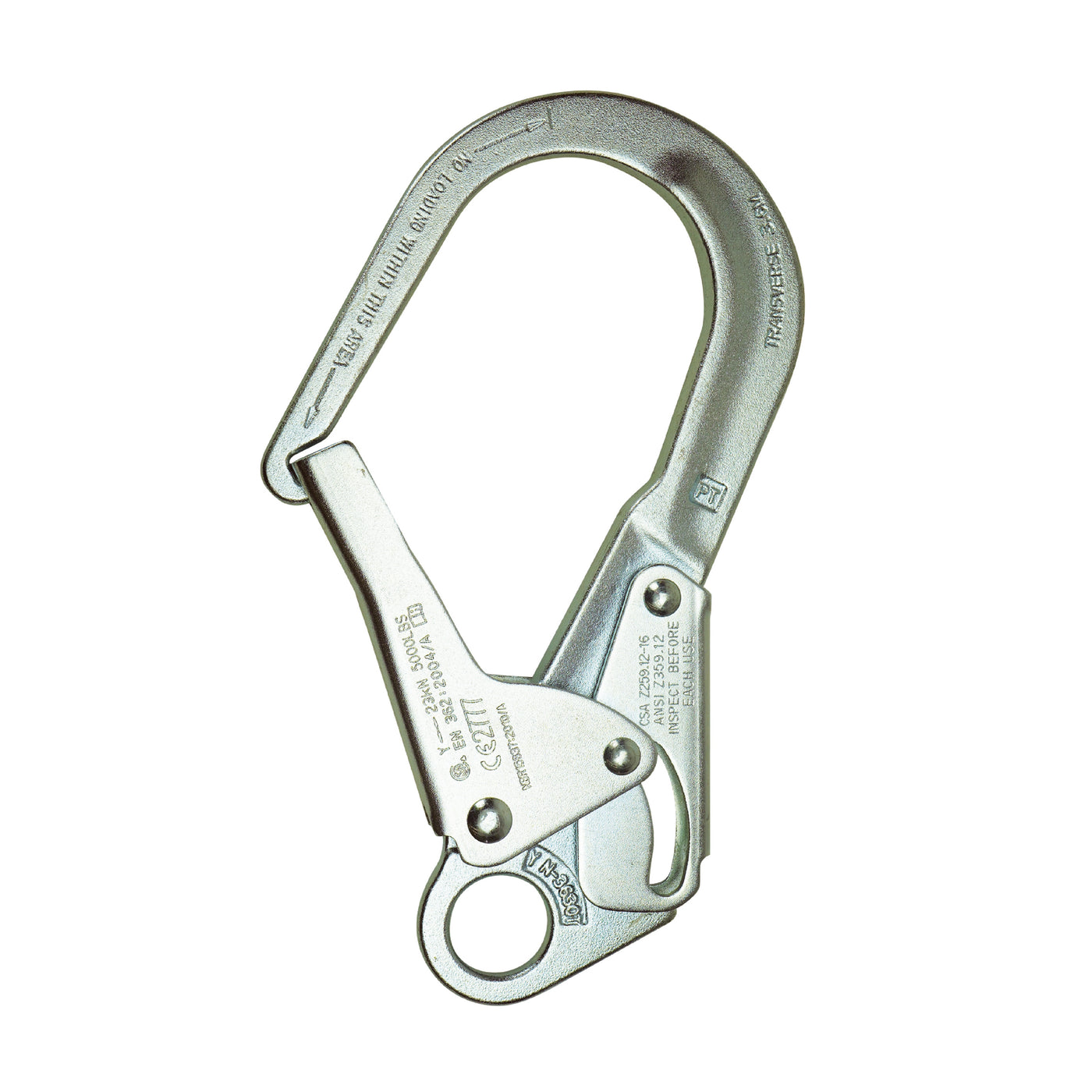 Rebar Snap Hook – Infinity Snap hook Forged of Steel and Cadmium Finish – Silver