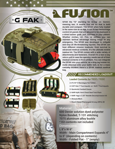 MOLLE IFAK pouch- GFAK integration with Molle Attachment   