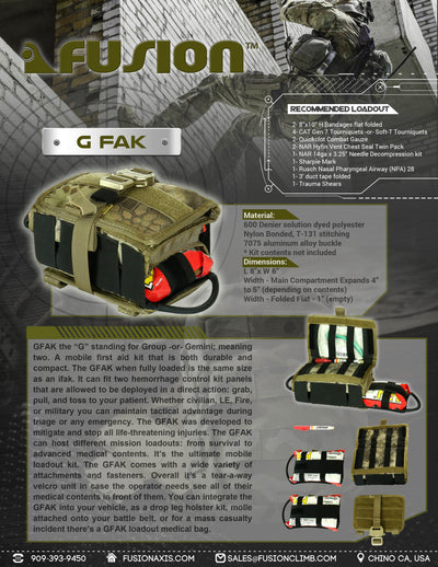 MOLLE IFAK pouch- GFAK integration with Molle Attachment   