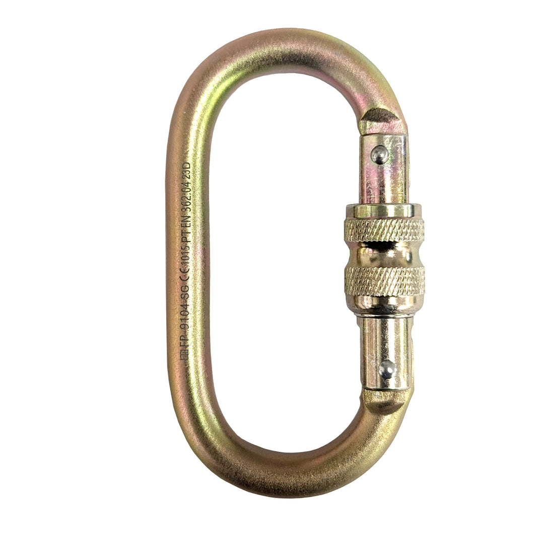 Ovatti Steel Screw Lock Carabiner – Oval Climbing Clip for Rigging