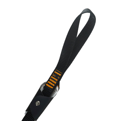 Fall Protection Adjustable Lanyard With Infinity Rebar Hook and Loop - Black