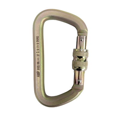 Mayan Steel - Screw Lock Pin Nose Carabiner - Gold
