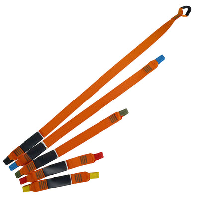 Zip Line Tether Specialty Lanyard Two Gear Loops / 1.75" Webbing