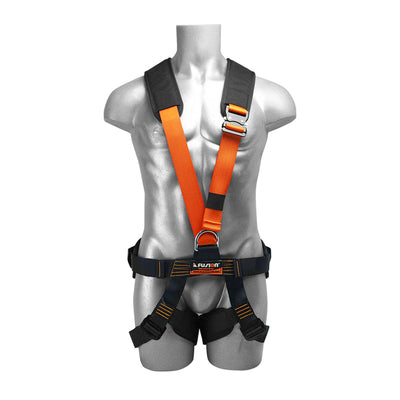 Rescue Light Full Body Harness - Black & Orange