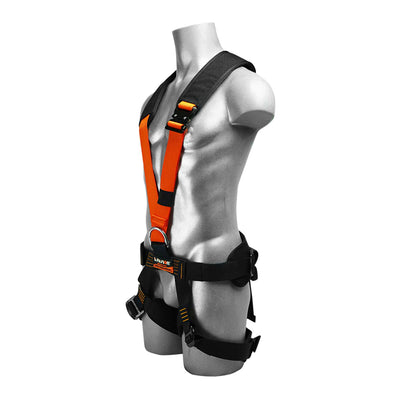 Rescue Light Full Body Harness - Black & Orange