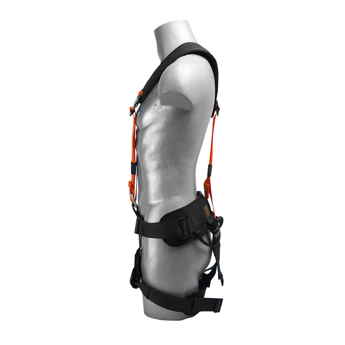 Rescue Light Full Body Harness - Black & Orange