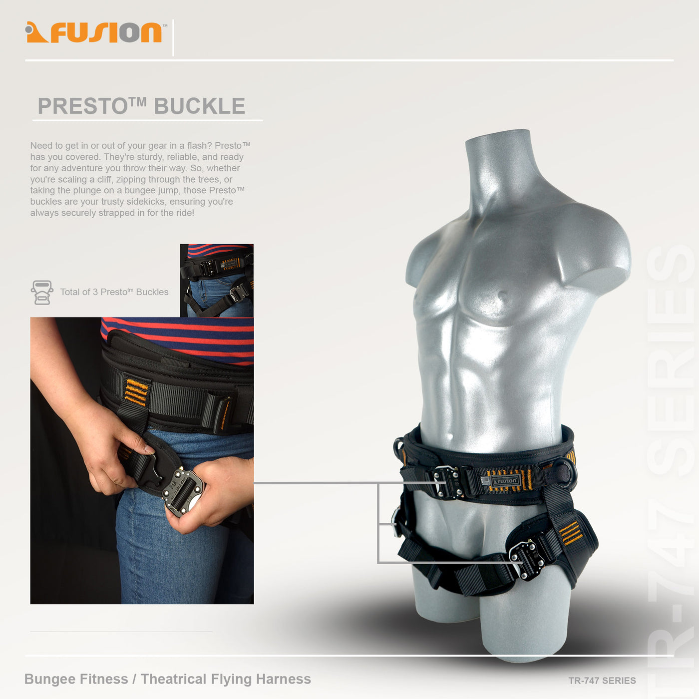 Bungee Fitness - Theatrical Flying Harness - Black