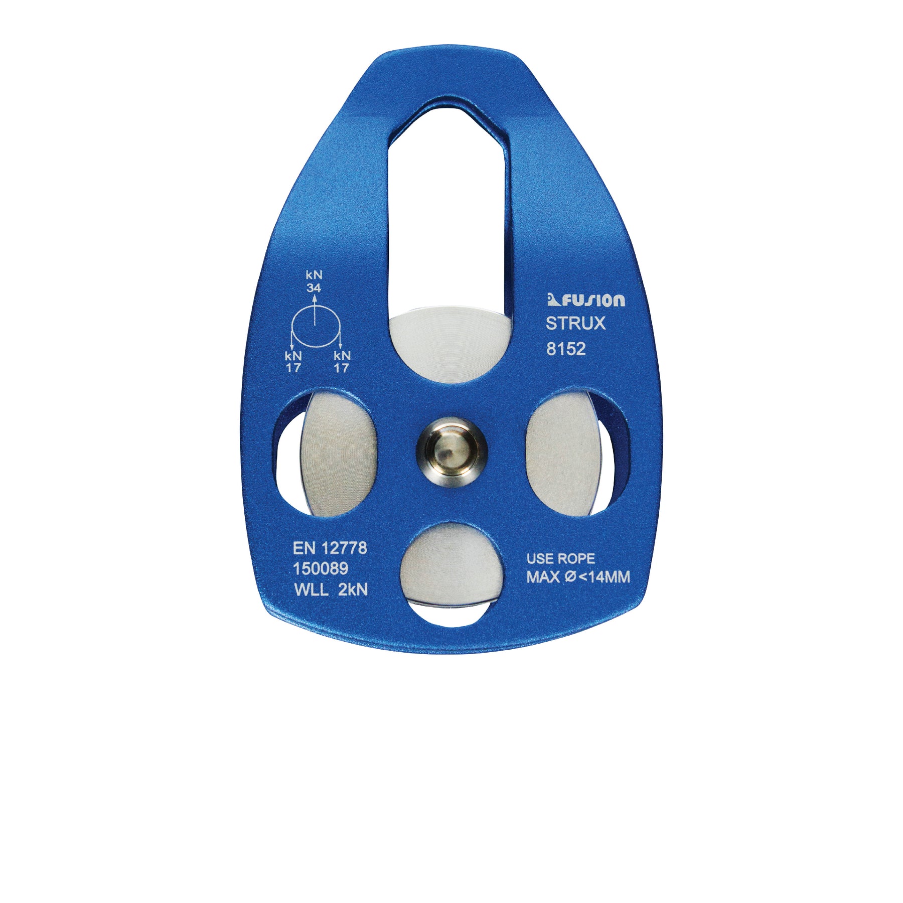 Strux Aluminum Rescue Side Swing Double Pulley - Black