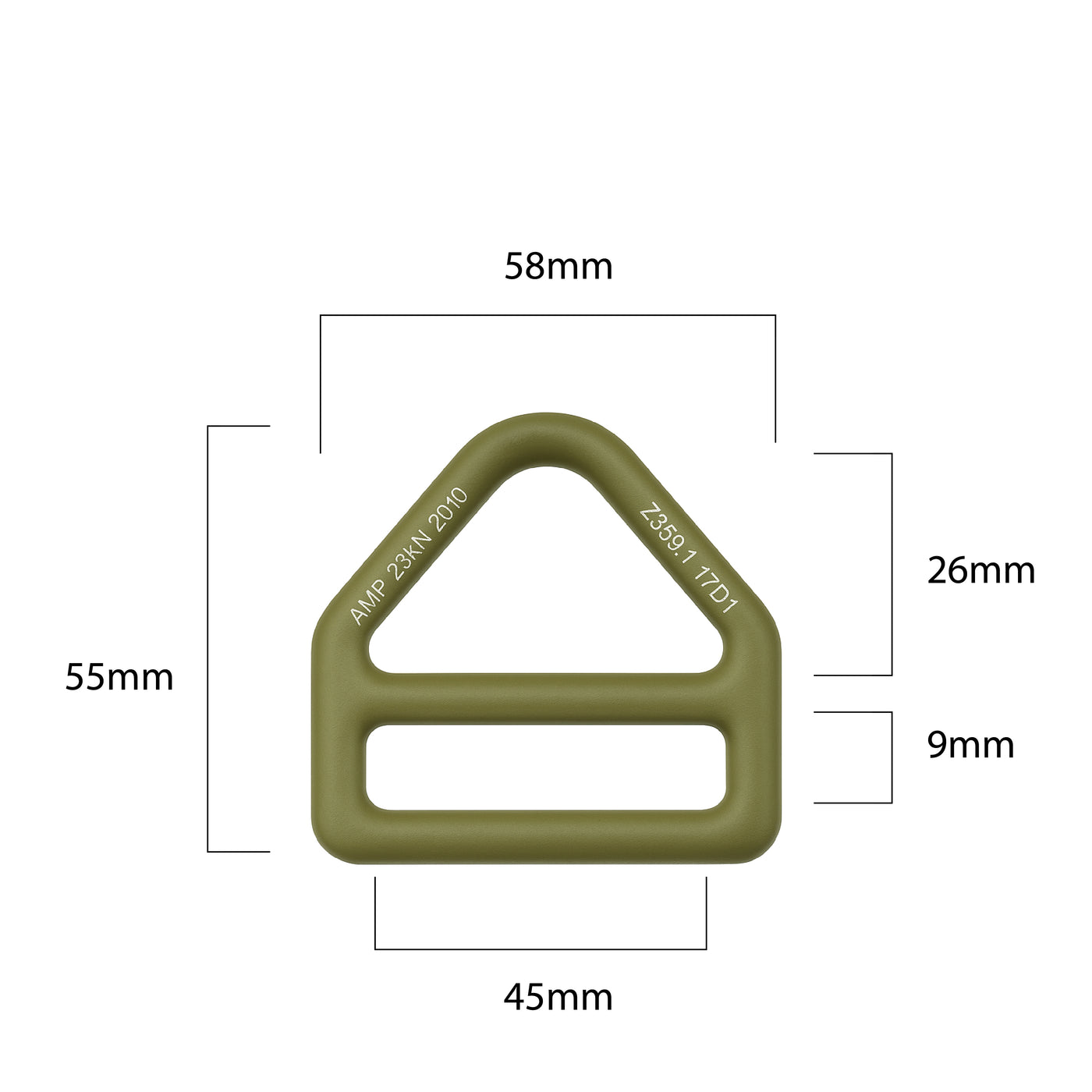 Steel Triangle D-Ring
