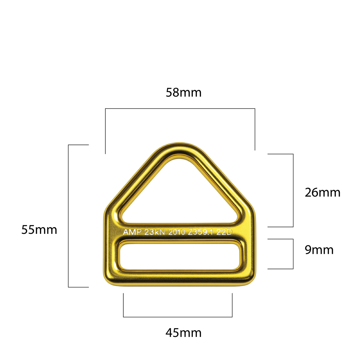 Steel Triangle D-Ring