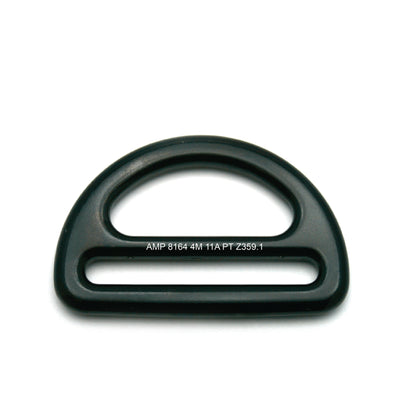 Bretta Aluminum Slotted D-Ring for 3 1/4" Webbing Black