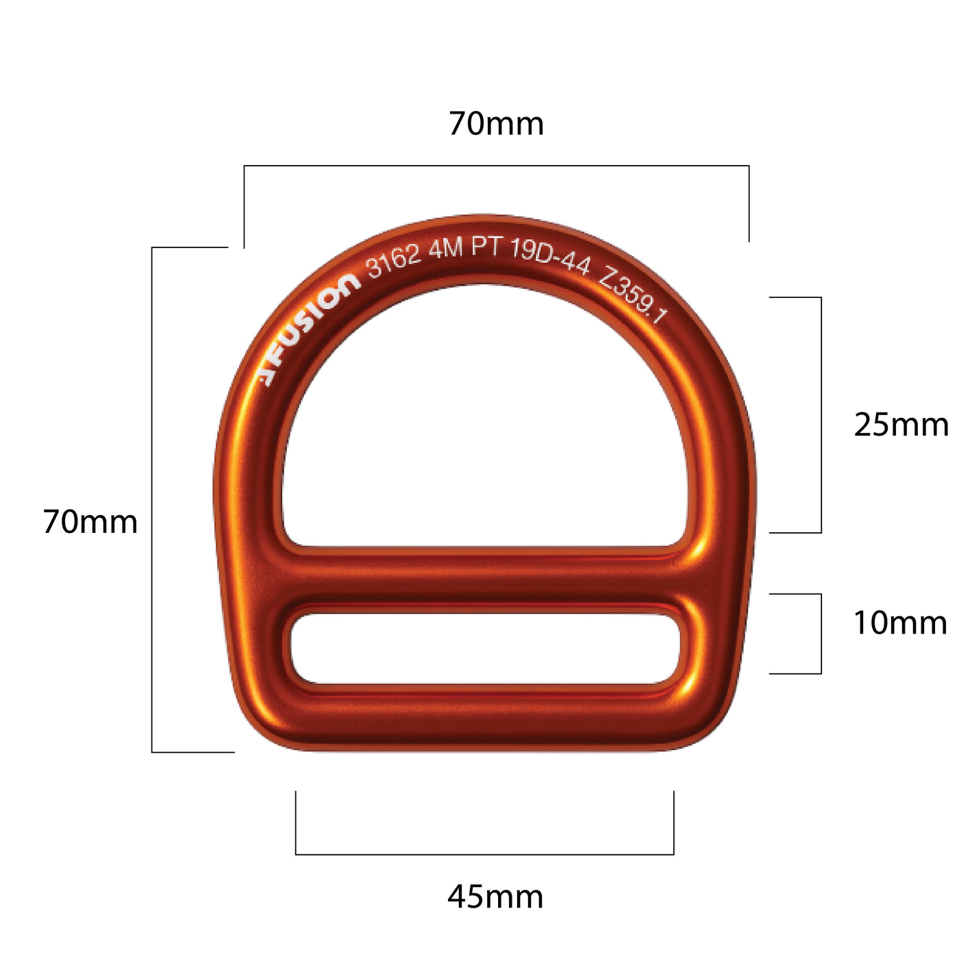 Tanko Single Slotted Aluminum D-Ring