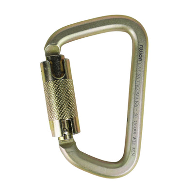 Tacoma Steel 50KN Auto Lock Carabiner – Gold Clip for Climbing, Rescue & Rigging