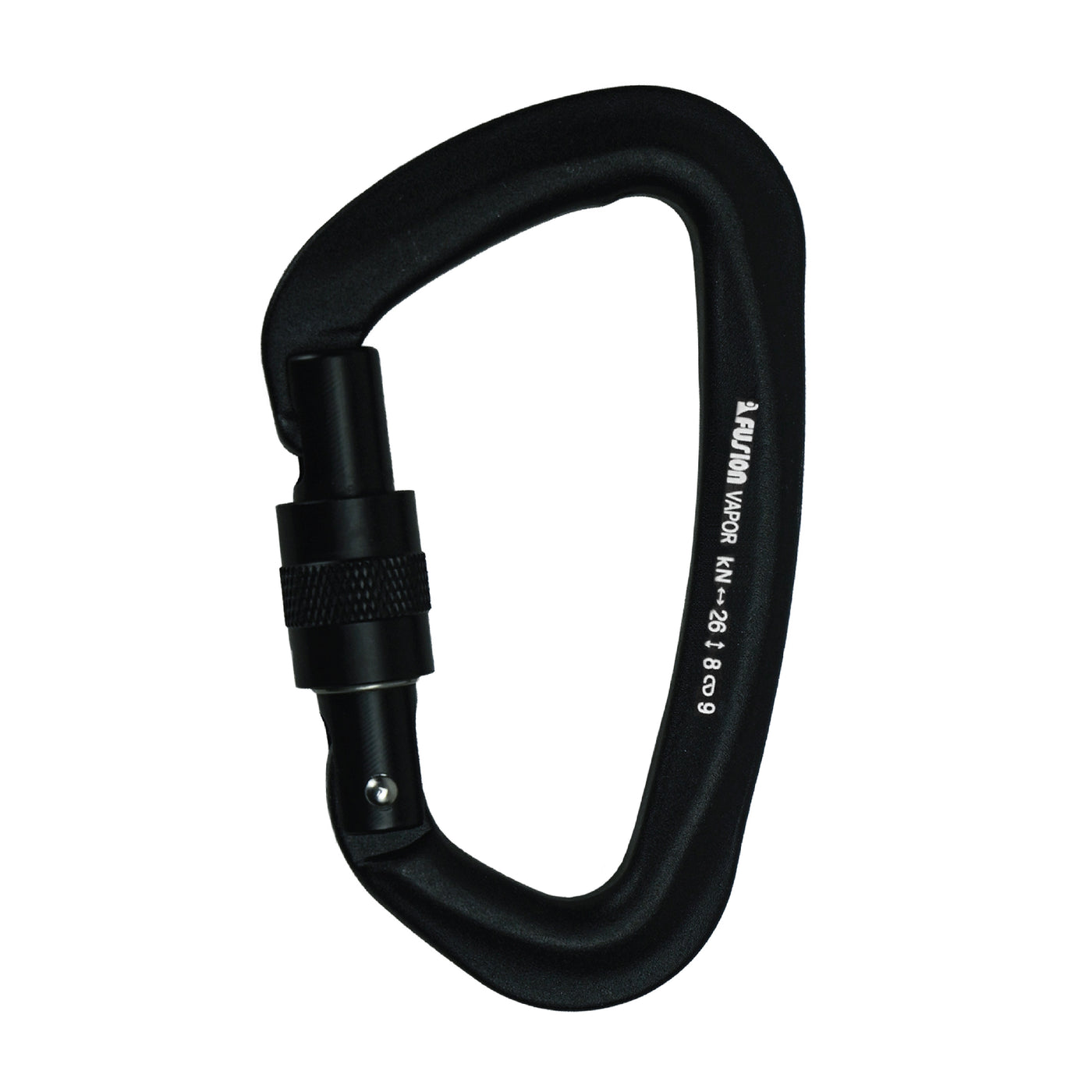 Vapor IV Screw Gate Aluminum Carabiner – Black Clip for Climbing & Outdoor Use