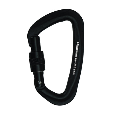Vapor IV Screw Gate Aluminum Carabiner – Black Clip for Climbing & Outdoor Use