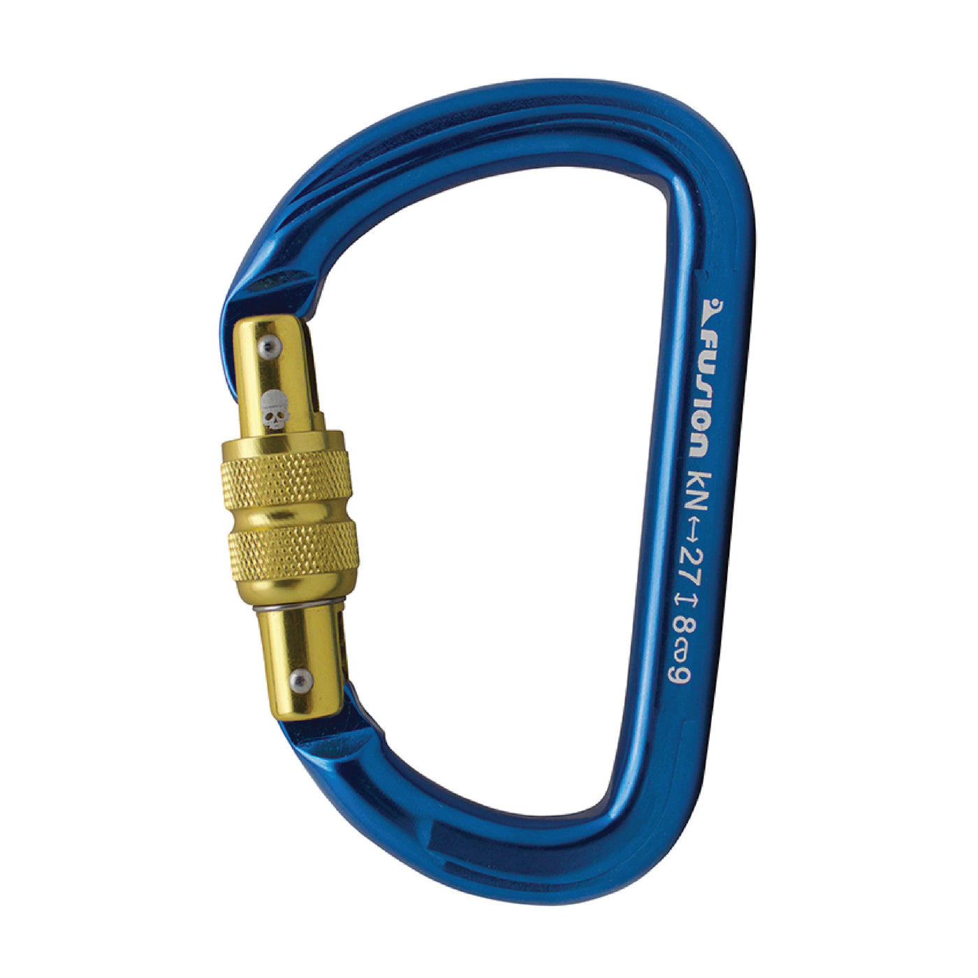 Spiridon Aluminum Screw Locking Carabiner – Blue Lightweight Clip for Climbing & Gear