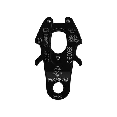 Kong Frog Aluminum Snap Hook – Black Auto Lock Connector 25kN for Climbing & Rigging