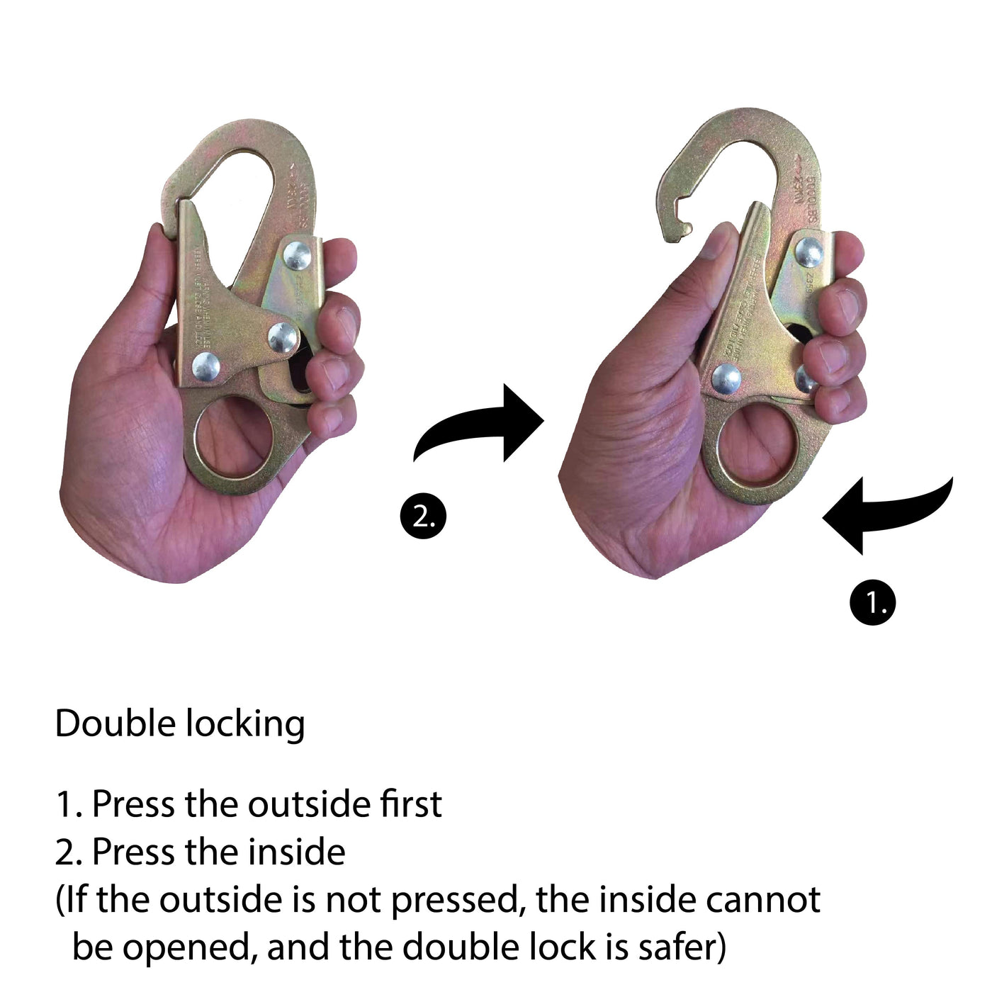 Adjustable Y-leg Lanyard with Double Locking Snap Hook - Fusion Climb