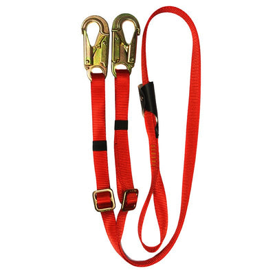 Adjustable Y-leg Lanyard w/ Double-Locking Snap Hooks