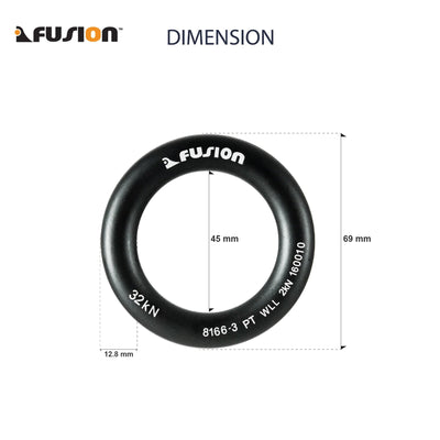 Black Aluminum O-Ring - Large 2.7" - Fusion Climb