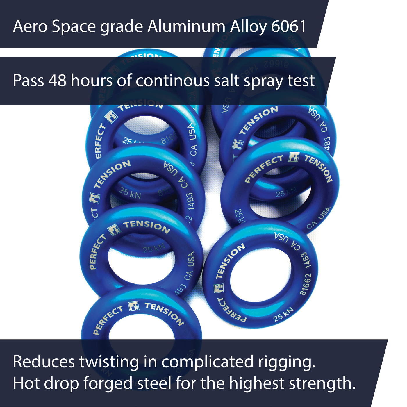 Blue Aluminum O-Ring - Small 2" - Fusion Climb