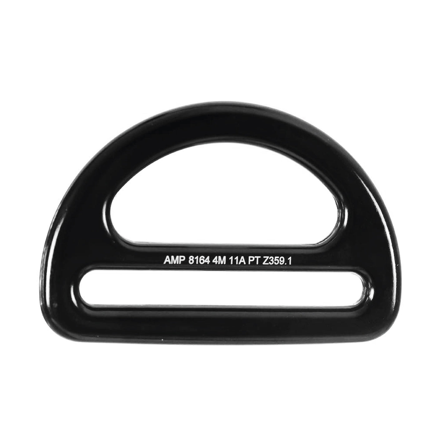 Bretta Aluminum Slotted D-Ring for 3 1/4" Webbing Black - Fusion Climb