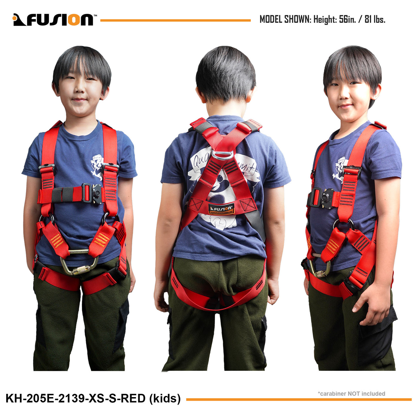 Aventa Challenge Course full body harness - ANSI/OSHA Maganezilla TM Buckle