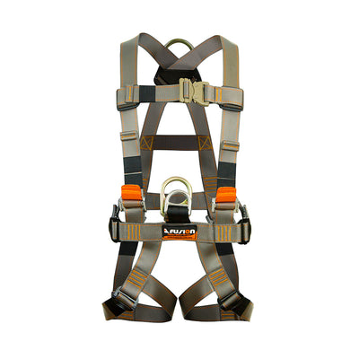 Plemistis H-Style Full Body Harness – Grey, ANSI Z359.11-2022 Certified for Zipline Safety