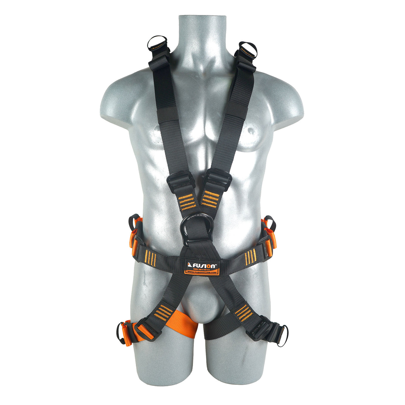 Ultura Challenge Course Full Body Harness - Orange & Black