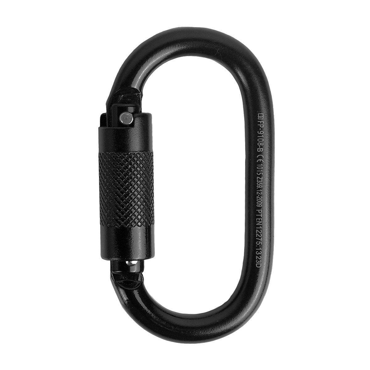 Ovatti Steel Auto Lock Carabiner – Oval Steel Clip with Pin Nose for Climbing & Rescue