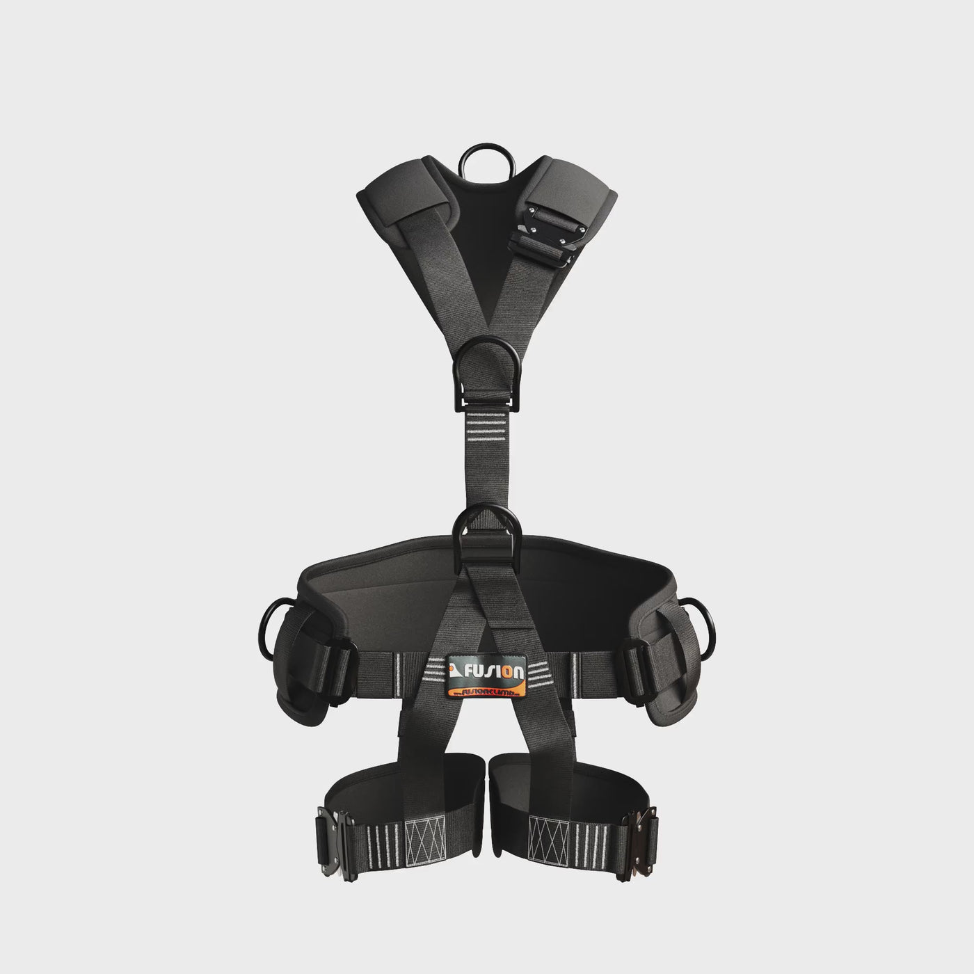 Tactical Rescue Full Body Harness – Black with Flat Foam Padding & 5600 lb Webbing