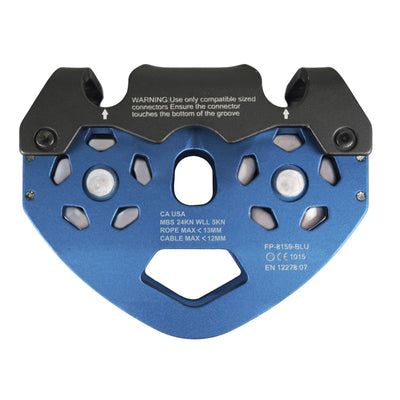 Tesa Speed Pulley Dual Bearing - With Carabiner Bracket - Blue