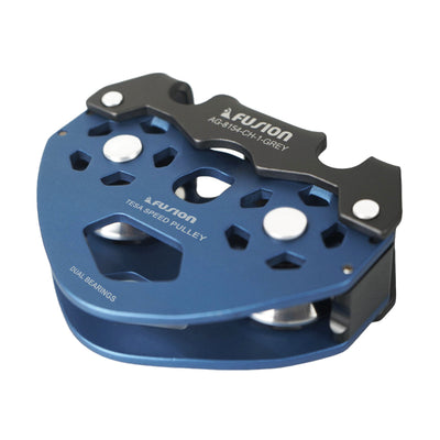 Tesa Speed Pulley Dual Bearing - With Carabiner Bracket - Blue