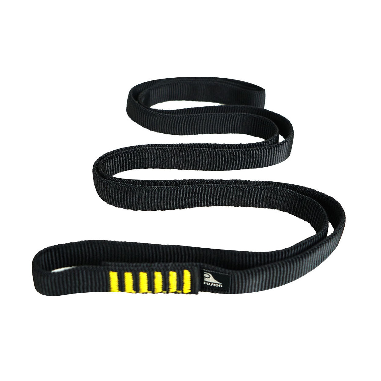 Stitched Nylon Climbing Sling Runner - Black/Yellow - 80cm
