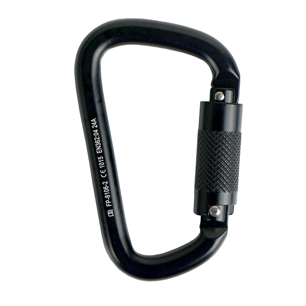 Swift D Shape - Auto Lock Modified Carabiner - Black
