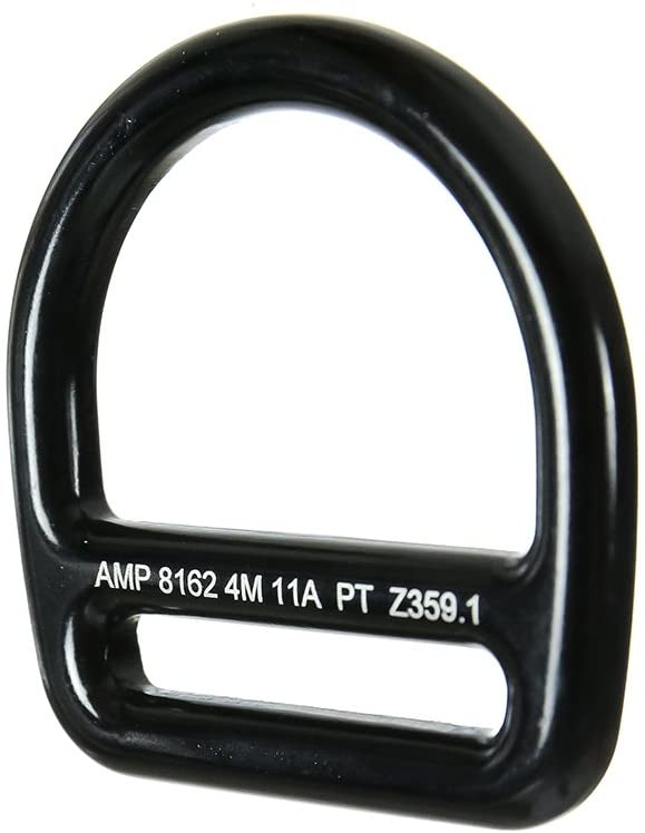 Tanko Single Slotted Aluminum D-Ring - Black