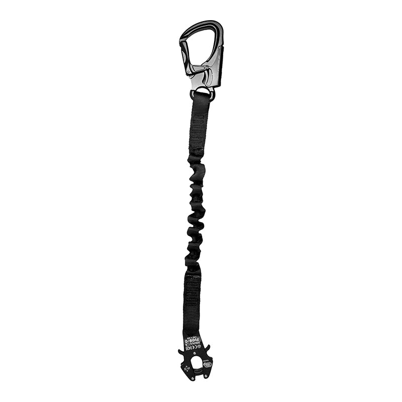 Helo Retention Lanyard with Kong Frog Cable & Snap Hook BLK