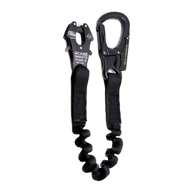 Helo Retention Lanyard BLK with Kong Frog Cable & Snap Hook