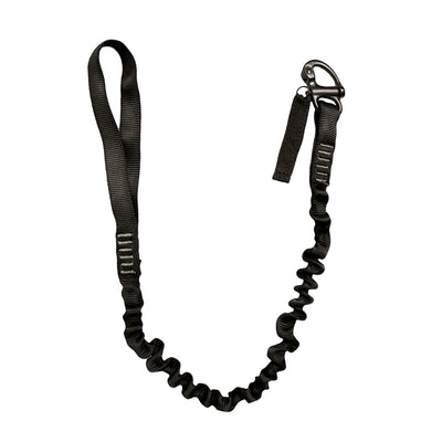 24" Helo Lanyard Snap Shackle & Hitched Loop - Black