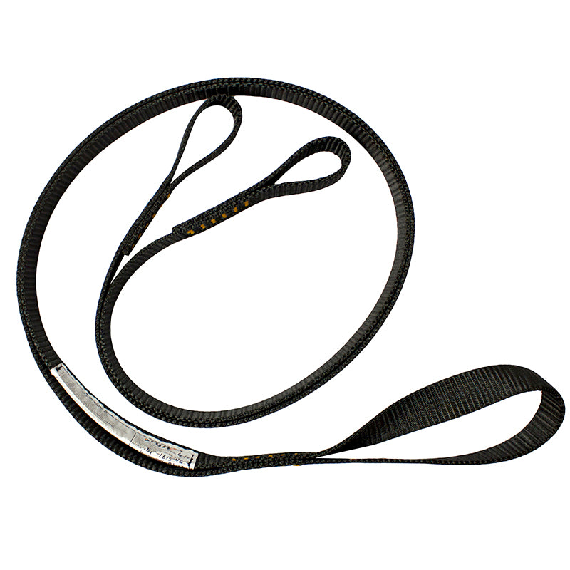 Y-Leg Fixed Hitched looped Lanyard - Black