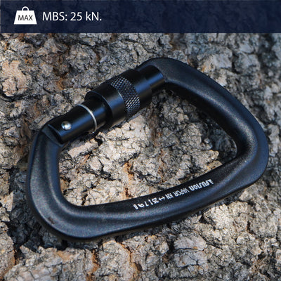 Vapor IV Aluminum - Screw Gate Carabiner - Black