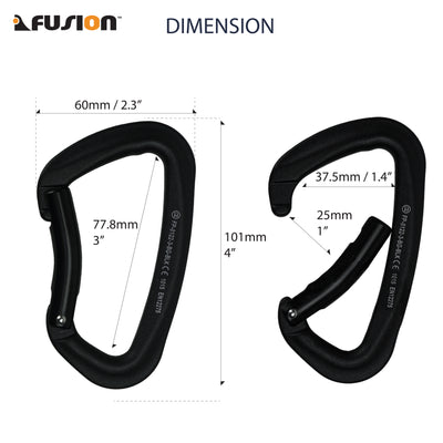 Vapor III Bent Gate Aluminum Carabiner
