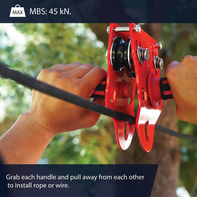 Z-Max Zipline and Challenge Course Trolley - Red