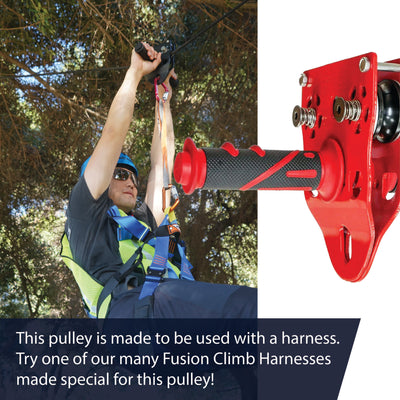 Z-Max Zipline and Challenge Course Trolley - Red