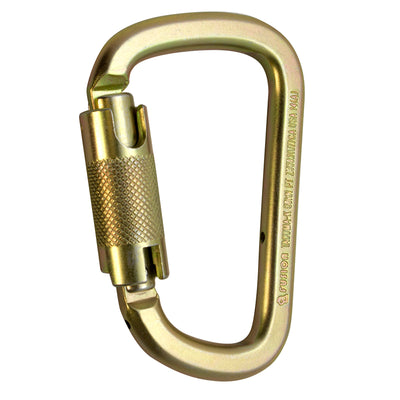 aTacoma Steel 50KN - Auto Lock Carabiner - Gold